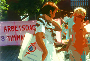 Foto: Aktioner, demonstrationer och diskussioner 
på Nordiskt Forum i Oslo.