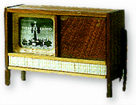 Photo of an old style televison set for the doll house