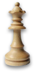 Bild av en drottning i schack, i ljust trä