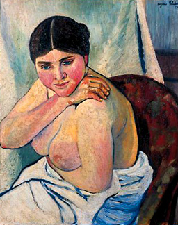 Juliette sittande i fåtöljen, 1909