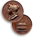 Medalj tillverkade i Trotulas ära i Italien 1840