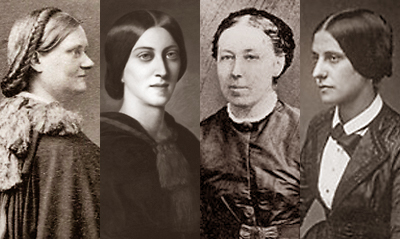 Collage av foton av fyra kvinnor ur gruppen