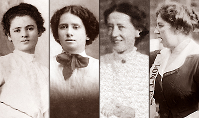 Collage av foton av fyra kvinnor i olika åldrar