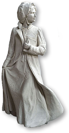 Modell till en staty av Jane Austen