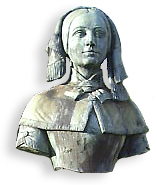 Staty i halvfigur av Emilie Flygare-Carlén