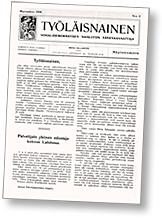 Omslag till tidningen Työläisnainen