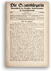 Bild av tidningen Die Staatsbürgerin med logotype överst och massor av text för resten