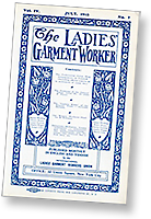 Framsida till tidningen The Ladies' Garment Worker