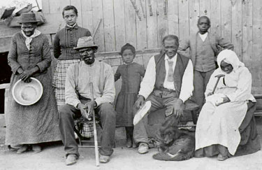 Harriet Tubman med före detta slavar