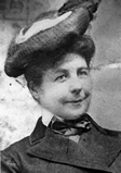 Mary Anderson iförd hatt