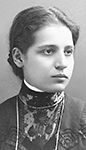 Porträttfoto av Lise Meitner som ung