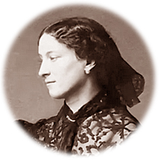 Porträttfoto av Jeanne i profil
