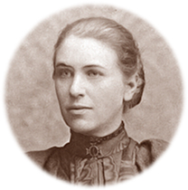 Porträttfoto av Mary Lowndes 1890