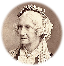 Porträttfoto av Nancy Johnson cirka 1875