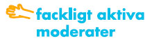 Logotype: Fackligt aktiva moderater - till en bild av en öppen hand