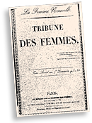 Omslag till tidningen "Tribune des Femmes" 1832